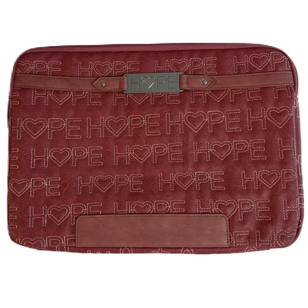 Miche Hope dusty rose faux leather laptop sleeve